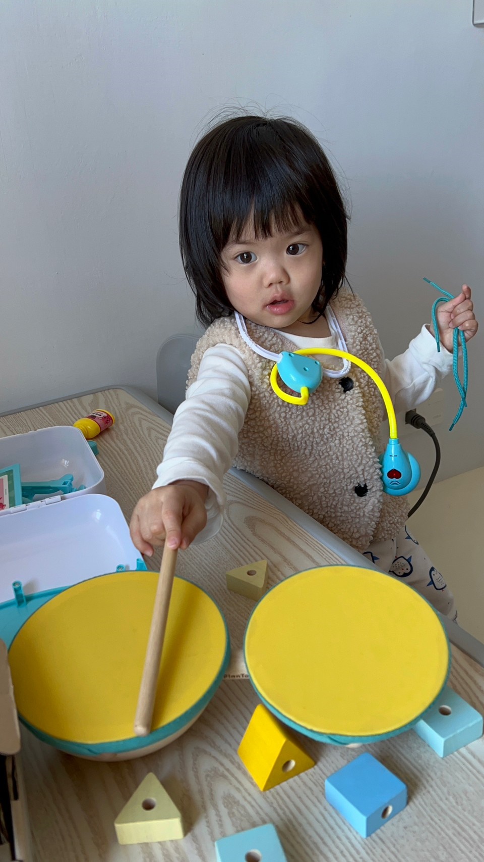 【Plan Toys】木作兒童樂器-邦加鼓｜啟蒙寶貝的音樂細胞、手眼協調大肢體發展